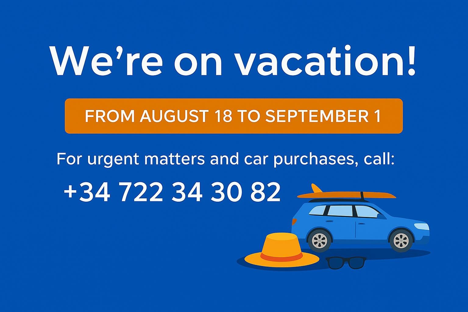 We’re on vacation!